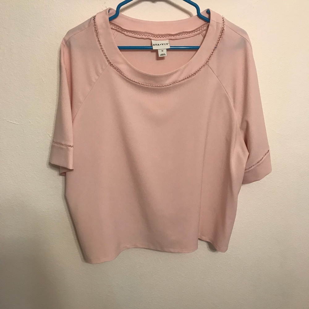 Blush colored crop top